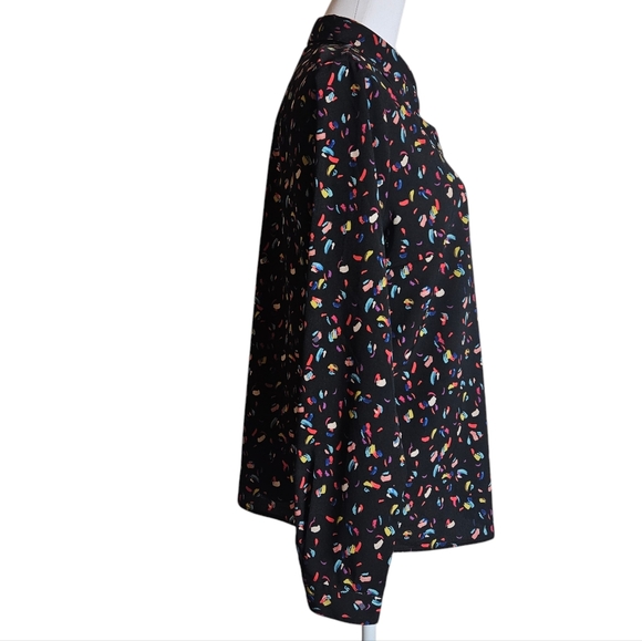Cabi Confetti Ferris Print Button Up Long Sleeve Blouse Sz Large Career Workwear - Picture 5 of 16